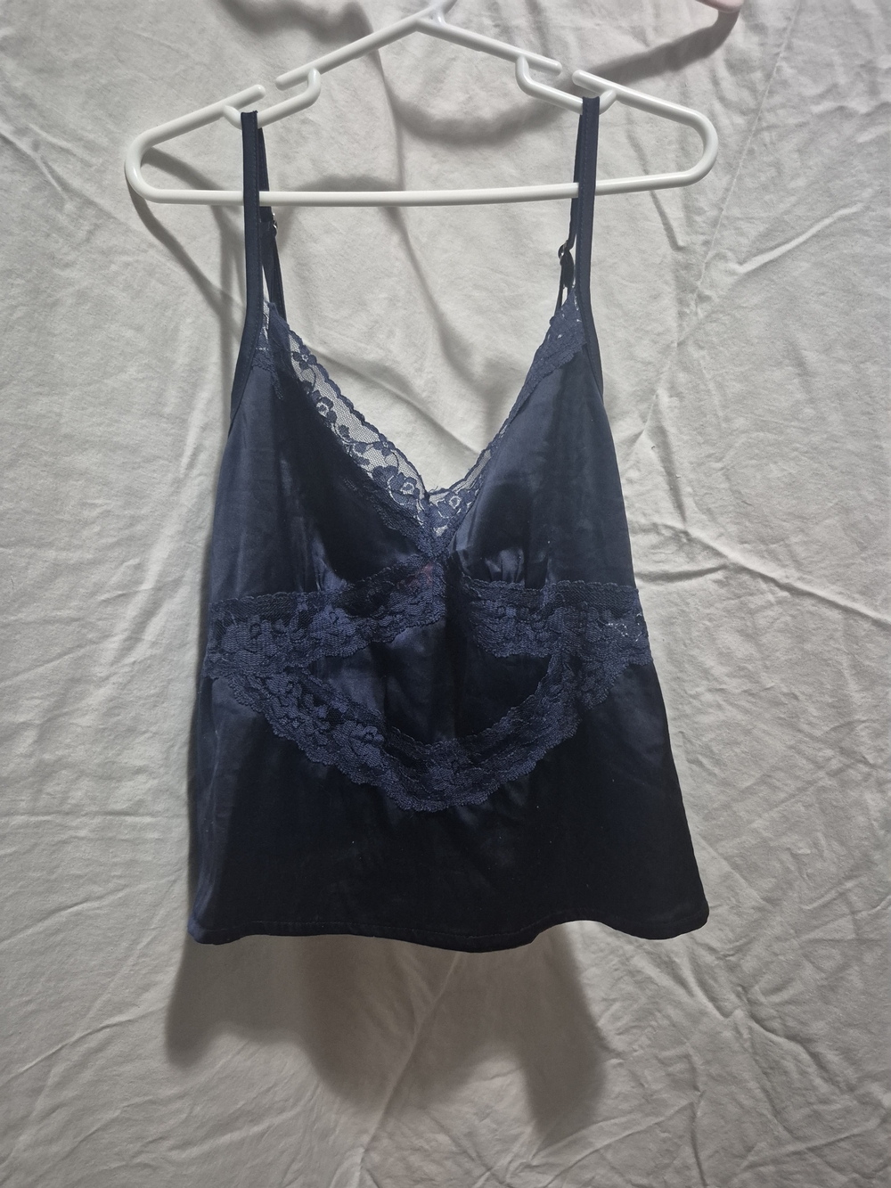 Edikted Navy Lace Satin Cami